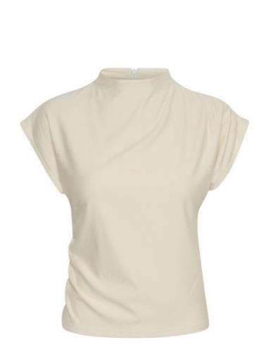 Rifagz Tee Noos Tops Blouses Short-sleeved Cream Gestuz