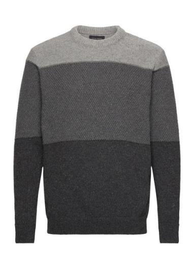 Tim O Neck Knit Tops Knitwear Round Necks Grey Clean Cut Copenhagen