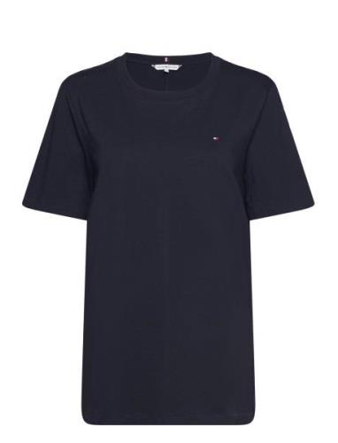 Modern Regular C-Nk Ss Tops T-shirts & Tops Short-sleeved Navy Tommy H...