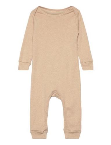 Melange Full Body Romper Pitkähihainen Body Beige Copenhagen Colors