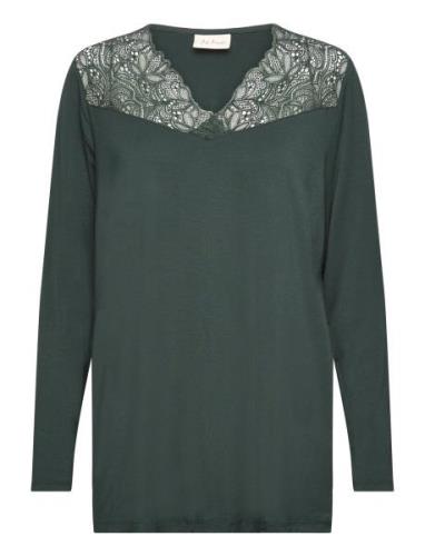 Wa-Stella 9 Tops Blouses Long-sleeved Green Wasabiconcept