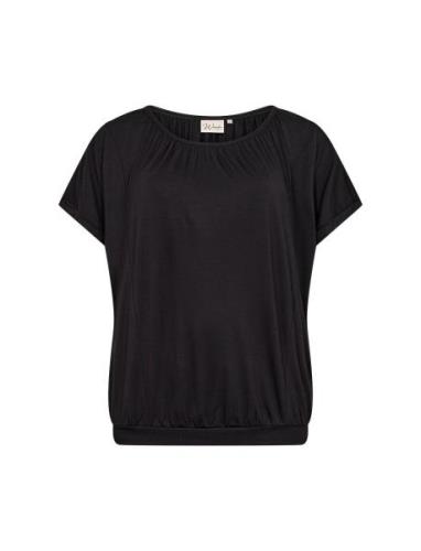 Wa-Stella Tops Blouses Short-sleeved Black Wasabiconcept