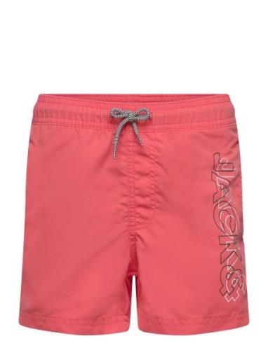 Jpstfiji Jjswim Double Logo Ly Sn Jnr Bottoms Shorts Pink Jack & J S