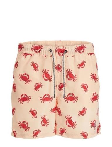 Jpstfiji Jjswim Aop Ss24 Ly Jnr Uimashortsit Red Jack & J S