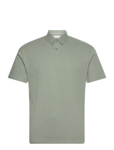 Jprcc Soft Linen Blend Ss Polo Tops Polos Short-sleeved Green Jack & J...