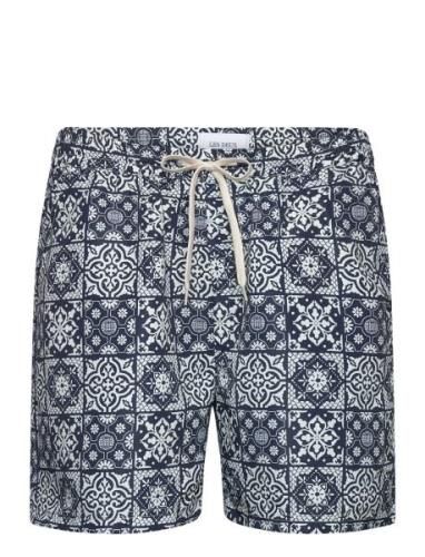 Stan Aop Swim Shorts 2.0 Uimashortsit Navy Les Deux