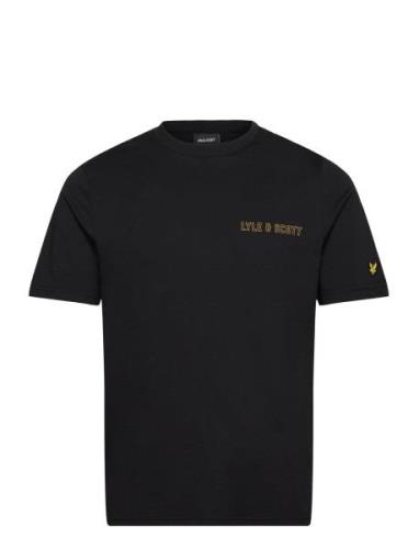 Collegiate T-Shirt Tops T-shirts Short-sleeved Black Lyle & Scott