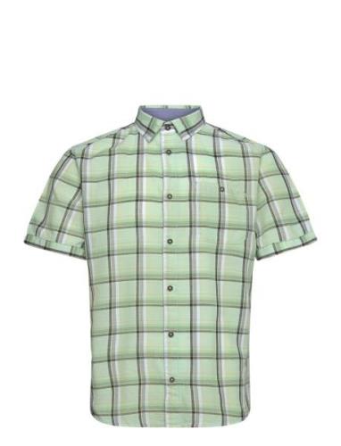 Checked Slubyarn Shirt Tops Shirts Casual Green Tom Tailor