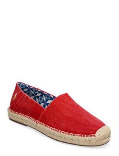 Cevio Washed Canvas Espadrille Espadrillot Kengät Red Polo Ralph Laure...