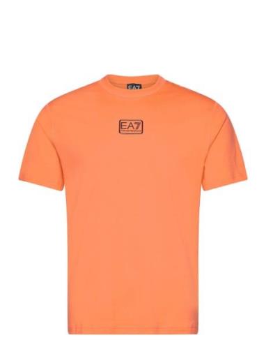 T-Shirt Tops T-shirts Short-sleeved Orange EA7