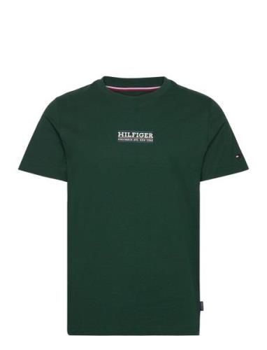 Small Hilfiger Tee Tops T-shirts Short-sleeved Green Tommy Hilfiger