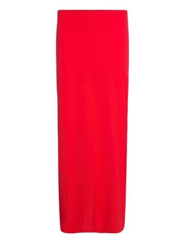 Low Waist Maxi Skirt Pitkä Hame Red Gina Tricot