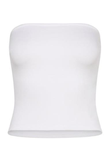 Tube Top Tops T-shirts & Tops Sleeveless White Gina Tricot