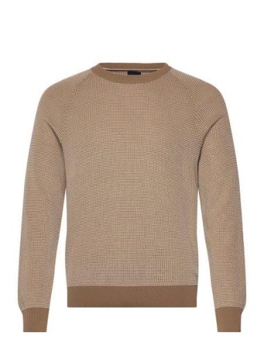 H-Dairon Tops Knitwear Round Necks Beige BOSS