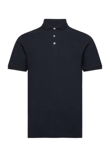 Bs Monir Regular Fit Polo Shirt Tops Polos Short-sleeved Navy Bruun & ...