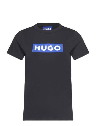 Classic Tee_B Tops T-shirts & Tops Short-sleeved Black HUGO BLUE