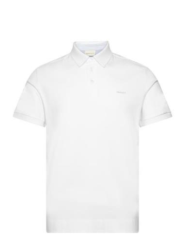 Mercerized Jersey Ss Rugger Tops Polos Short-sleeved White GANT