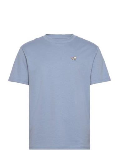 Hco. Guys Knits Tops T-shirts Short-sleeved Blue Hollister