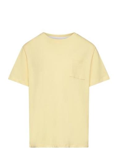 Essential Cotton-Blend T-Shirt Tops T-shirts Short-sleeved Yellow Mang...