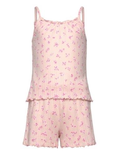 Pyjama Set Pointelle Singlet A Pyjamasetti Pyjama Pink Lindex