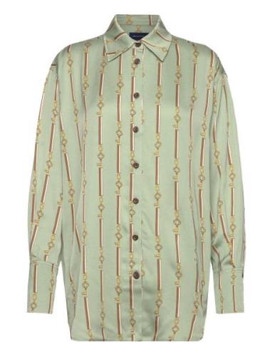 D1. Rel American Luxe Shirt Tops Shirts Long-sleeved Green GANT