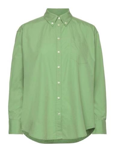 Relaxed Bd Luxury Poplin Tops Shirts Long-sleeved Green GANT