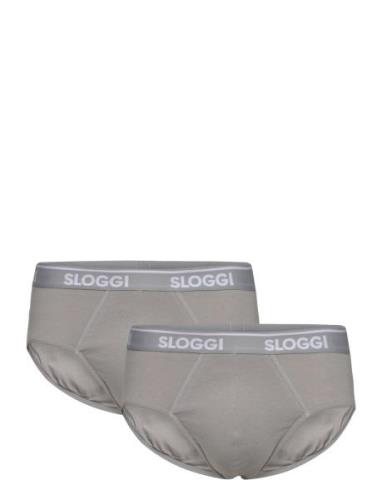 Sloggi Men Go Abc Midi 2P Y-sepalus Briefs Alushousut Grey Sloggi