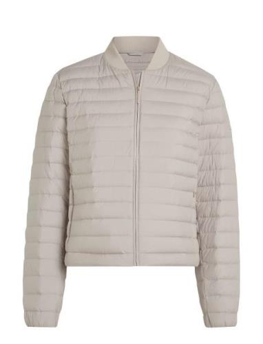 Packable Super Lw Padded Bomber Bombertakki Beige Calvin Klein