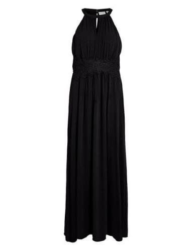 Vimilina Halterneck Maxi Dress - Noos Maksimekko Juhlamekko Black Vila