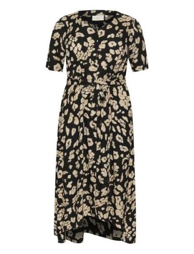 Kcbella Dress Polvipituinen Mekko Black Kaffe Curve