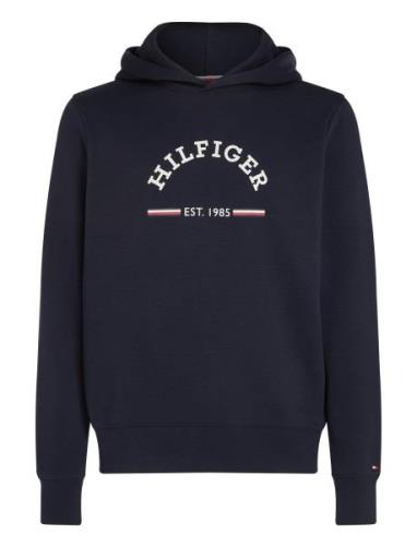 Roundall Hoody Tops Sweat-shirts & Hoodies Hoodies Blue Tommy Hilfiger