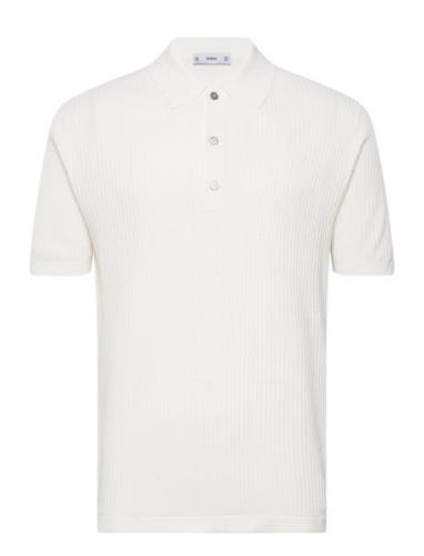 Knit Cotton Polo Shirt Tops Polos Short-sleeved White Mango