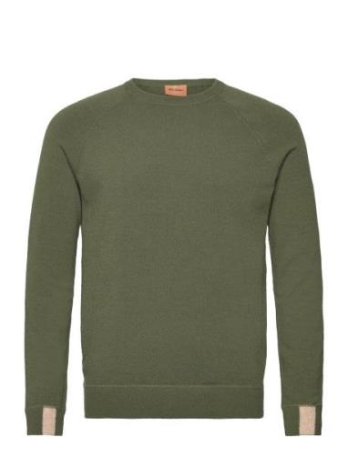 Mmgkyle Soft Knit Tops Knitwear Round Necks Khaki Green Mos Mosh Galle...