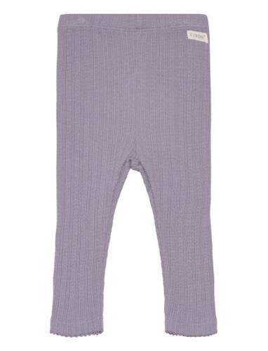 Leggings Pointelle Bottoms Leggings Purple Fixoni