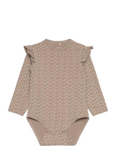 Bodystocking Bodies Long-sleeved Beige Sofie Schnoor Baby And Kids