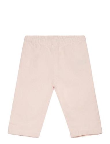 Pants Woven Stripe W. Lining Bottoms Trousers Pink Huttelihut