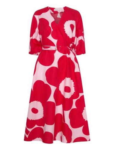 Aiva Unikko Polvipituinen Mekko Red Marimekko