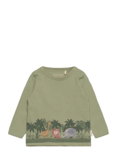 T-Shirt Ls Tops T-shirts Long-sleeved T-shirts Green Minymo