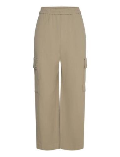 Te Iw Pant Bottoms Trousers Wide Leg Khaki Green InWear