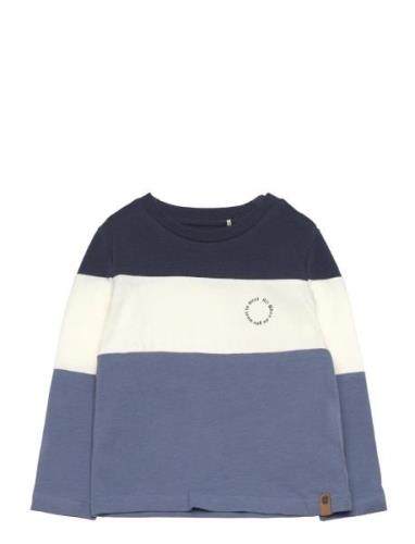 T-Shirt Ls Tops T-shirts Long-sleeved T-shirts Blue Minymo