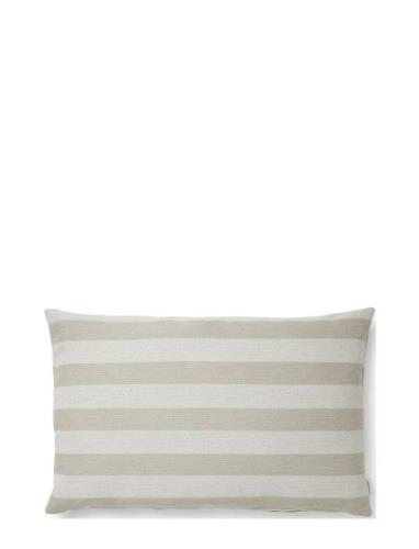 Outdoor Stripe Cushion Home Textiles Cushions & Blankets Cushions Beig...