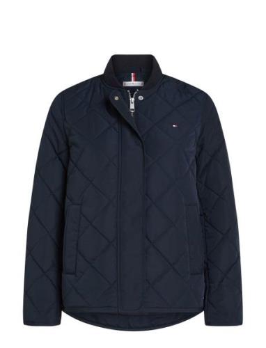 Lw Quilted Bomber Jacket Tikkitakki Navy Tommy Hilfiger