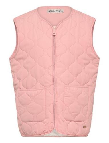 Quilt Vest - Girls Toppaliivi Pink Minymo