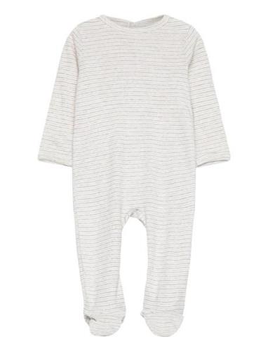 Striped Jersey Full Body W. Back Opening Pitkähihainen Body Grey Copen...