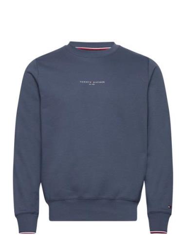 Tommy Logo Tipped Crewneck Tops Sweat-shirts & Hoodies Sweat-shirts Na...