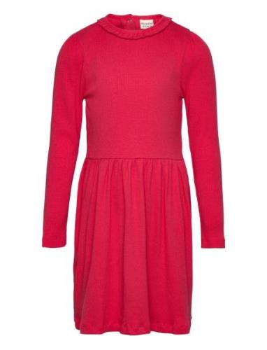 Dress Ls Rib Dresses & Skirts Dresses Casual Dresses Long-sleeved Casu...