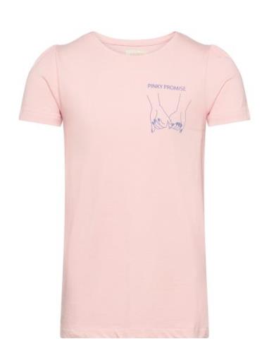 T-Shirt Ss Tops T-shirts Short-sleeved Pink Creamie