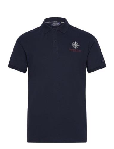 Performance Pique Tops Polos Short-sleeved Navy Sebago