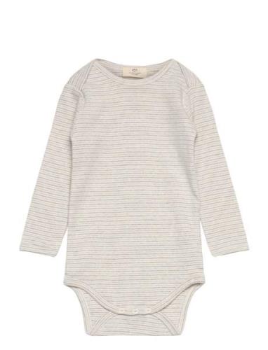 Striped Long Sleeve Body Bodies Long-sleeved Grey Copenhagen Colors