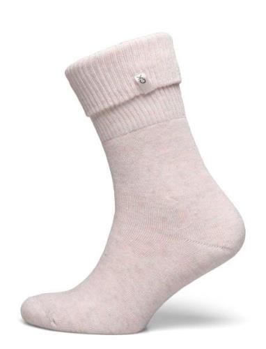 Ckj Sock 2P Slub Lingerie Socks Regular Socks Cream Calvin Klein